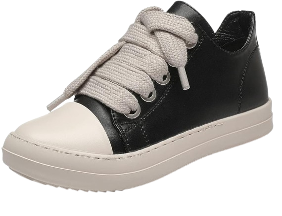 Womens Low Top Sneakers Thick Shoe Laces